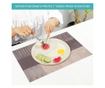 6 db Alátét Készlet, Belle Vous, PVC, Téglalap alakú, Hőálló, Csúszásmentes és Mosható, 30 x 44,5 cm, Barna