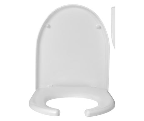 Duroplast WC ülőke, antibakteriális, 160 kg teherbírás, színtartó, 44,8x37,5 cm, fehér