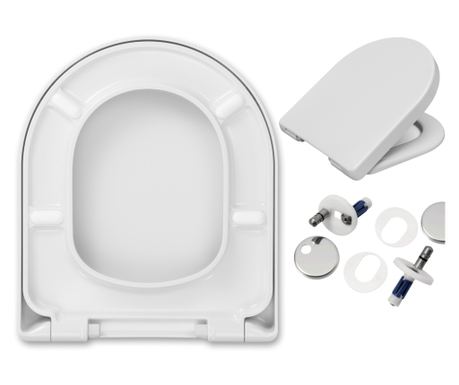 WC ülőke Kings of Toilets kompatibilis Grohe Serel Solido, Soft-Close, Antibakteriális, 37x42,5 cm