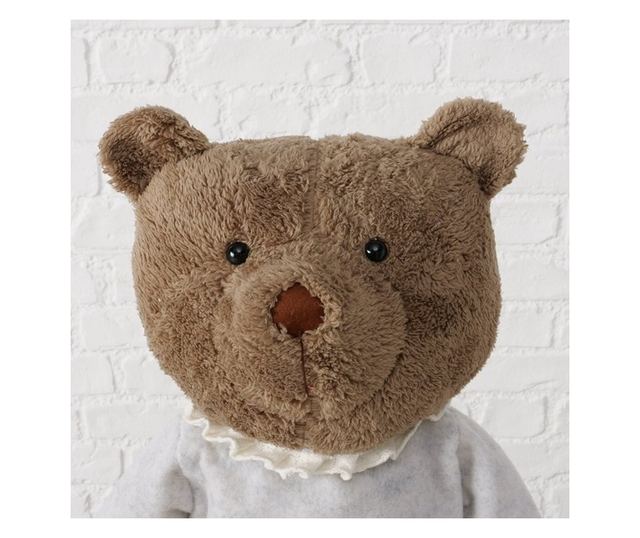 Plüssmackó kislány figura, textil, 128 cm