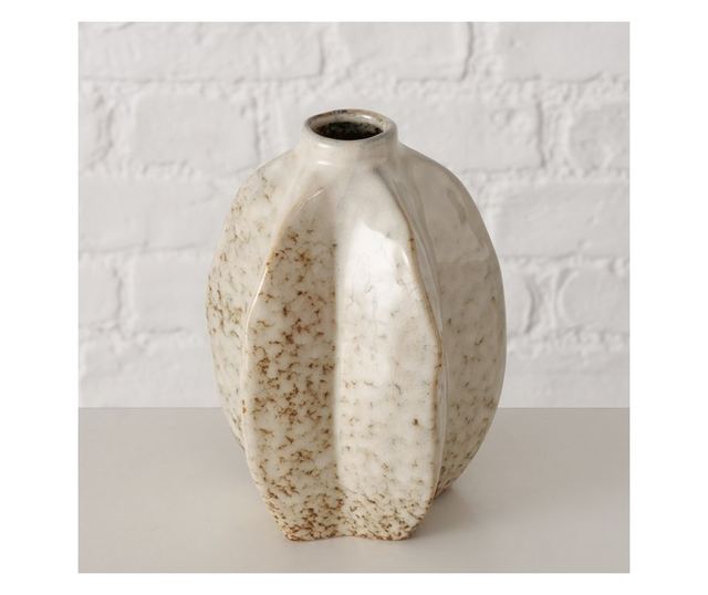 Arquette kerámia váza, bézs, 12x17 cm