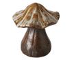 Kerámia gomba dekoráció, barna, 14x15 cm