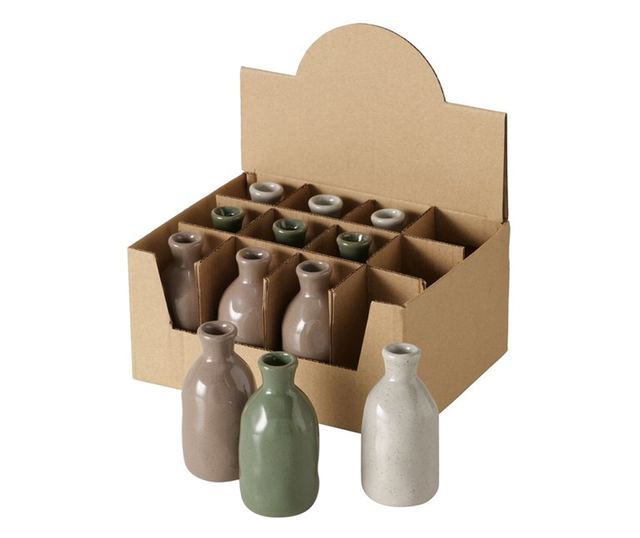 Mylana kerámia váza, Színes, 4x8 cm