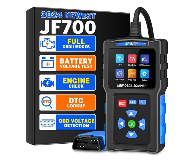 Scanner OBD2 Universal JFIND JF700, Cititor de Coduri de Eroare ale Motorului, Instrument de Diagnosticare CAN pentru Toate Vehi
