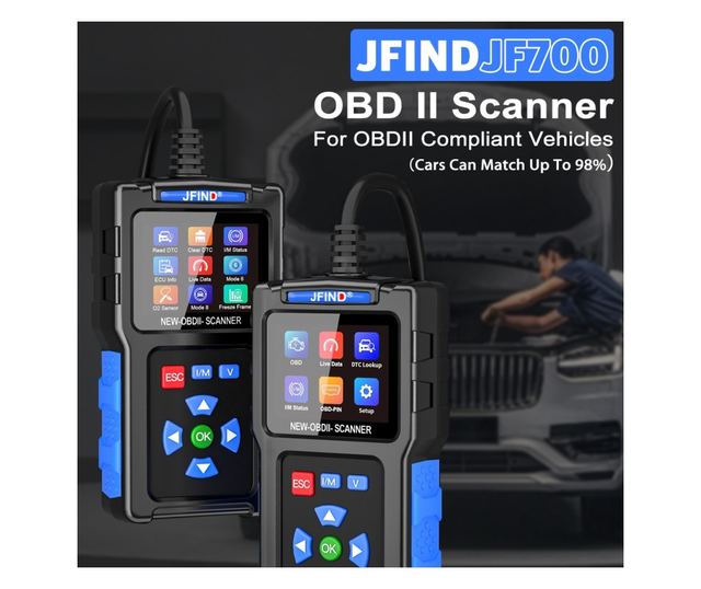 Scanner OBD2 Universal JFIND JF700, Cititor de Coduri de Eroare ale Motorului, Instrument de Diagnosticare CAN pentru Toate Vehi