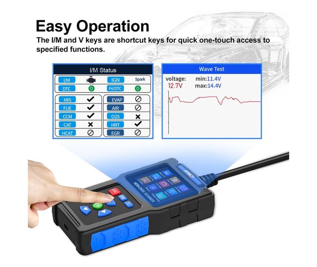 Scanner OBD2 Universal JFIND JF700, Cititor de Coduri de Eroare ale Motorului, Instrument de Diagnosticare CAN pentru Toate Vehi