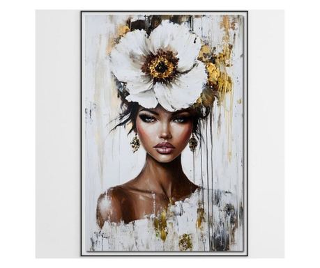 Tablou Canvas Premium, LuxCanva® G1144, Frumusetea Magnoliei, Queen, Regalitate, Puritate, Gratie, Feminitate, Arta, Portret, Lu