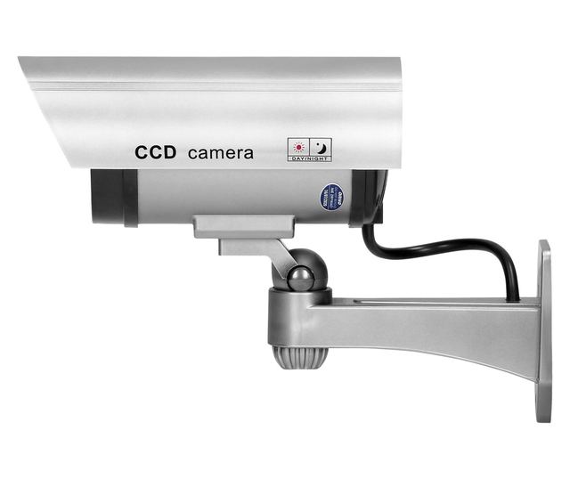 Hamis térfigyelő kamera VIRONE CD-3/G, 2 x AA, LED, szürke