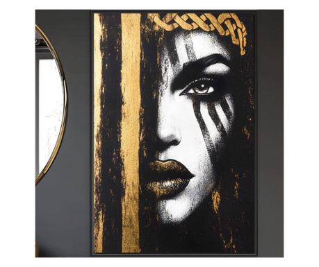 Tablou Canvas Premium, LuxCanva® G1148, Femeia din Umbre, Mister, Regina, Imperial, Coroana, Razboinica, Misticism, Expresivitat