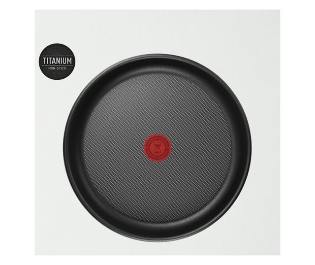 Tefal L881S504 5 részes rozsdamentes acél edénykészlet, titán tapadásmentes bevonattal, 250°C-ig sütőben használható, levehető f