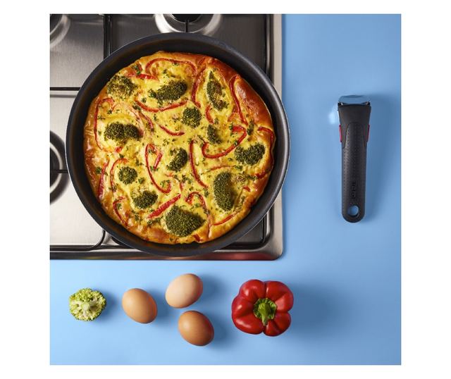 Tefal Ingenio Easy Cook & Clean serpenyőkészlet L1539053, 10 darabos, levehető fogantyúk, tapadásmentes bevonat, hőjelző, fekete