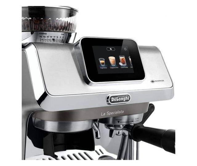 Espresso gép DeLonghi EC9455.M La Specialista Touch, 1450W, 19 bar, 1.7 L, 4 Hőfok, 5 Habszint, 15 Őrlési Fokozat, Szemes