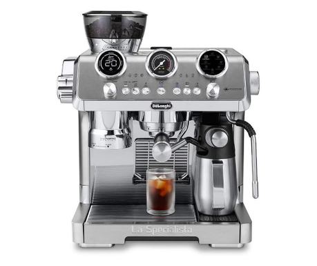 Aparat de Espresso DeLonghi EC9885.M La Specialista Maestro, 1450W, 19 bar, 2.5 L, 5 Temp, 15 Niveluri Măcinare, Thermoblock, My