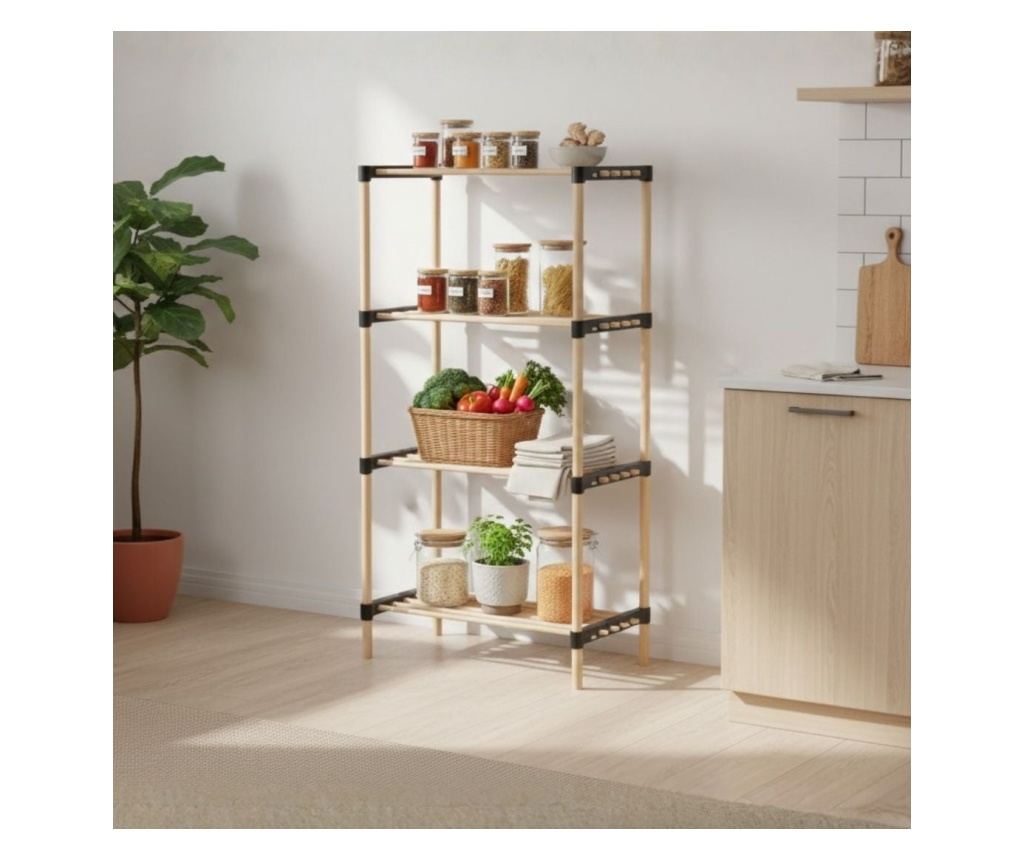 Etajeră de depozitare cu 4 niveluri STORAGE SOLUTIONS – 49x28x92.5 cm, design practic și versatil - 2