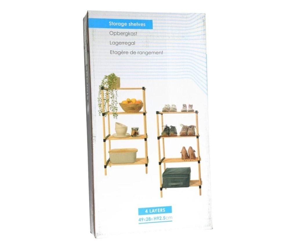 Etajeră de depozitare cu 4 niveluri STORAGE SOLUTIONS – 49x28x92.5 cm, design practic și versatil - 3