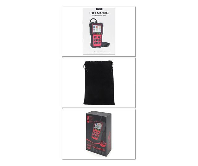 Techstar V521 többmárkás diagnosztikai teszter, OBD2 EOBD CAN szkenner, több mint 4000 hibakód kiolvasása, ARM 32 bites Cortex-M