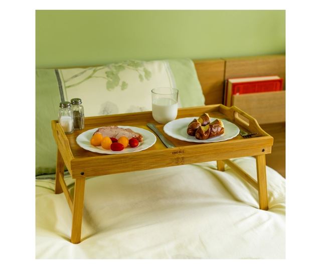 Bambusz dohányzóasztal 50X30X23 Kinghoff KH1502