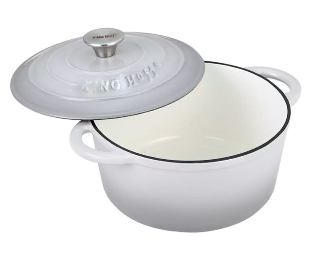 Öntöttvas fazék fedővel Ø24 cm, 4L, szürke Kinghoff KH1521