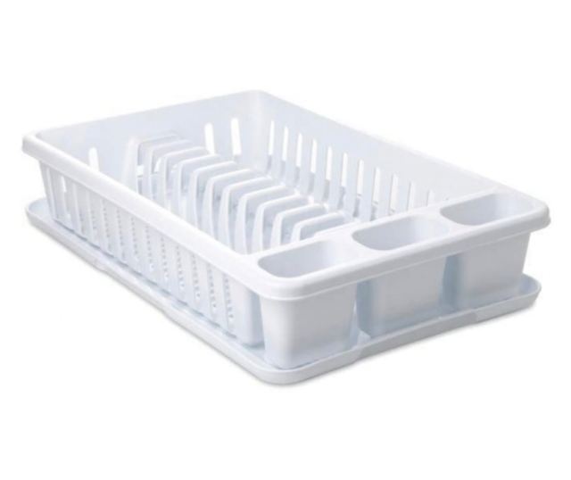 Сушилник Romtatay за съдове, с тава размер 42x27x8.5 см