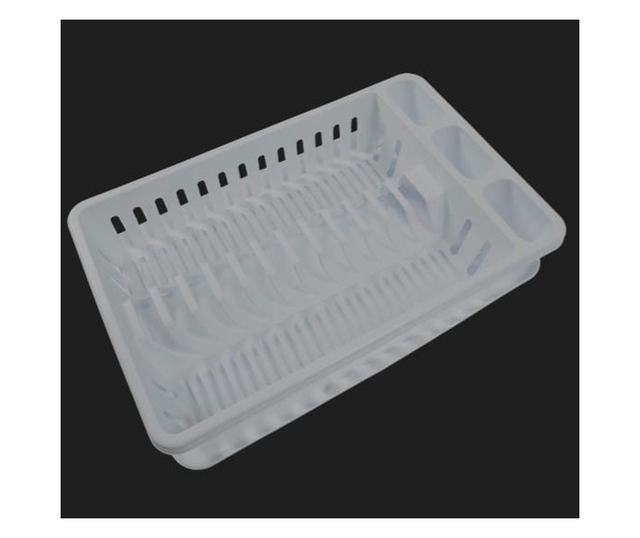 Сушилник Romtatay за съдове, с тава размер 42x27x8.5 см