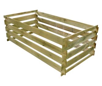 Συνθετικός Κάδος Κομποστοποίησης, 160 x 80 x 58 εκ., Επεξεργασμένη Ξυλεία Πεύκου