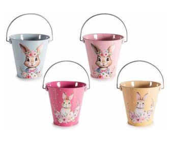 Set 4 decoratiuni Paste metal multicolor  Ø11,5cmx18H