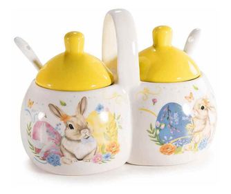 Keramička višebojna posuda za šećer 16,5 x 9,5 x 12,5 cm V