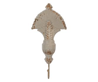 Vintage bézs arany fém fali akasztó 16x4x33 cm