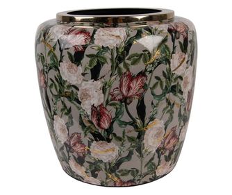 Többszínű fém virágváza Ø 25x25 cm