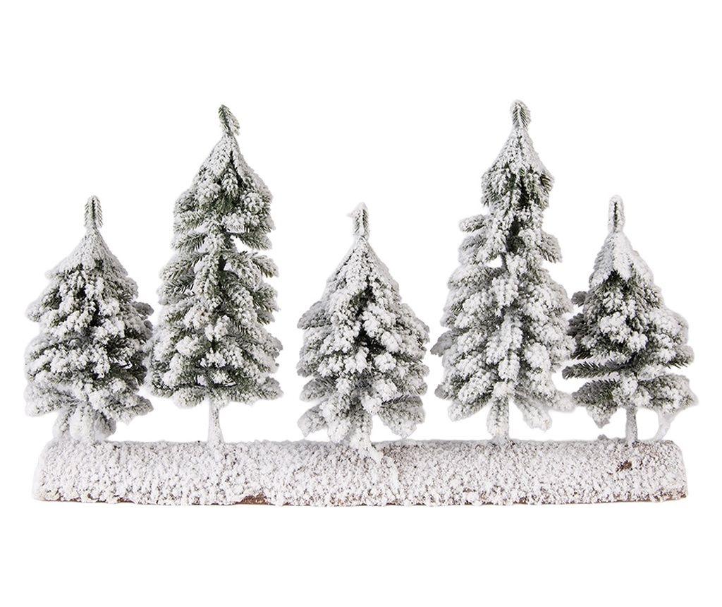 Brazi Craciun artificiali verzi cu zapada 40x8x25 cm