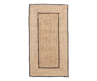 Ankit Естествен Черен Килим от Юта 60x90 см