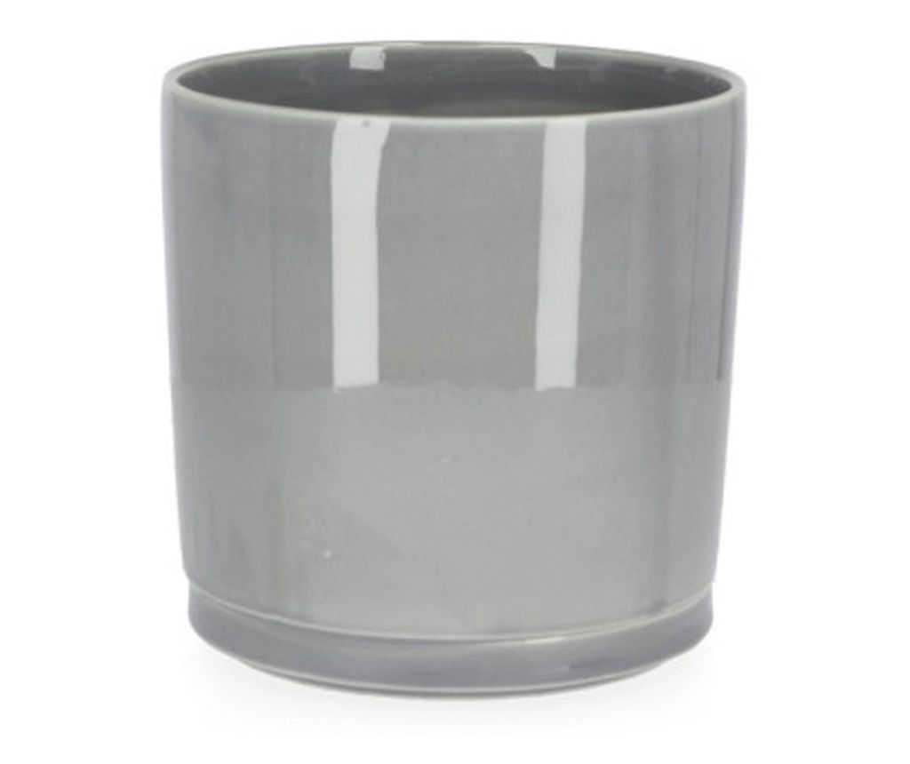 Set of 3 Grey Stoneware Flower Pots Eliza Ø11x10.5h; 14.5x14.5h; 17.5x17.5h