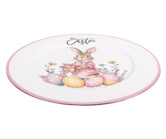 Velikonočni servirni krožnik Plastika Večbarvni Ø 33x1 cm