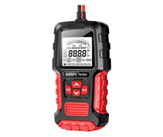 Foxsur FBT-300 intelligens akkumulátortesztelő, 12V/24V, autókhoz és motorkerékpárokhoz, 2,7" LCD képernyővel, kompatibilis VRLA