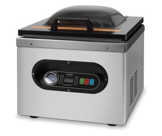 Professzionális készülék Caso Germany kamerával, dupla tömítés, száraz és folyékony vákuum, állítható tömítési és vákuumidő, kéz