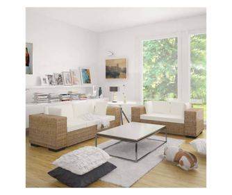 Комплект от 2 и 3-местни дивани от полиратан