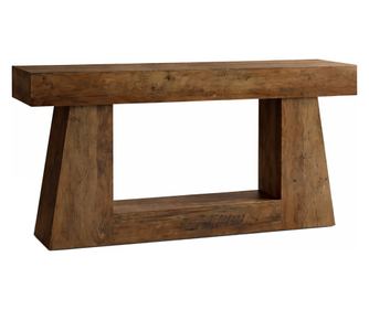 Miza za dnevno sobo/predsobo, Blackswan Design Farmhouse, rjav les, 160x30x85 cm