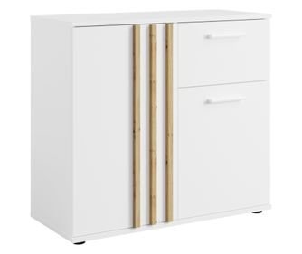 Komoda DTD MDF laminat bela hrast artisan Tolis 80x35x73 cm