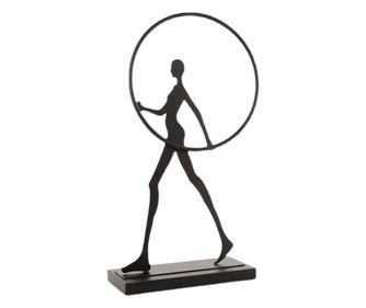 Decoratiune de masa, metalica, Omnio, 34x12x61cm, Negru