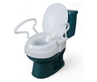 Inaltator WC cu Capac si Manere Rabatabile, Linomag®, 3 Niveluri de Inaltime, Alb Optic