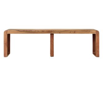 Pad, 160x38x45 cm, tömör akácfa