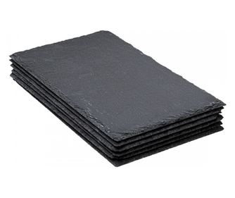 Set 6 platouri servire Kai, ardezie, 18 x 30 cm