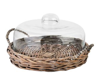 GUSTAV Tál üveg fedővel 31x31x18cm