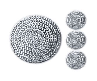 Комплект подложки LEILA 4 бр. dia.10см сребрист