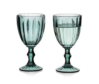 ELISE STRIPES Pohárkészlet 4 db 320 ml 9x9x17 cm Zöld