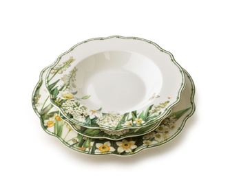 LEA ELEGANT 18-delni jedilni servis - krožnik 27 cm / desertni krožnik 19,5 cm / globoki krožnik 22 cm