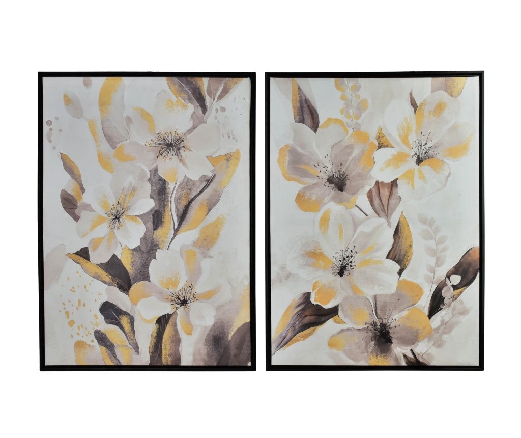 INGA Két festményből álló szett 50x70cm Arany virágok