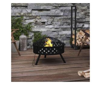 Ložište s pokerom, 58 cm, čelik, XXL