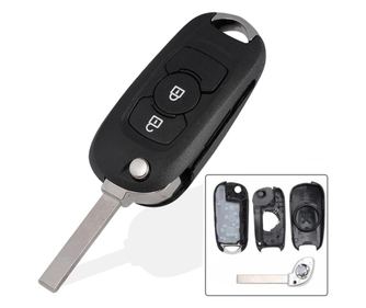 Carcasa Cheie Auto Techstar tip Flip cu 2 Butoane , Lama HU100 pentru Opel Astra K 2015-2019