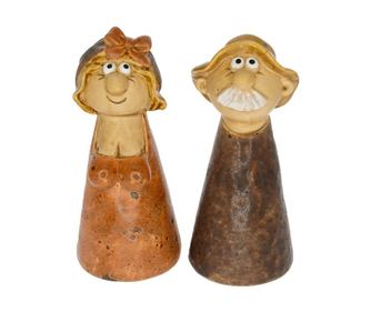 Figurina ceramica fermier, maro, 9,2x9,1x20,1 cm